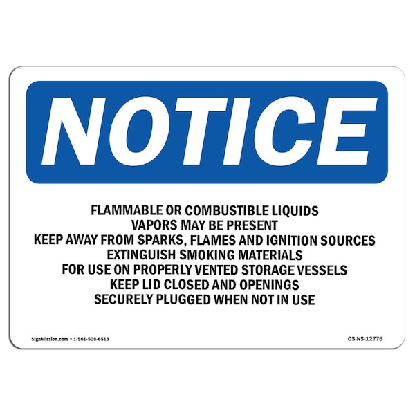 OSHA, 18" H, 24" W, Peel & Stick Wall Graphic, 24" W, 18" H, Landscape, OS-NS-RD-1824-L-12776